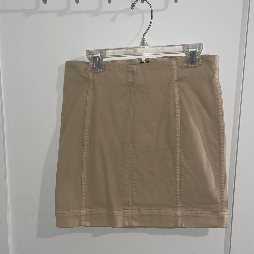 Jolt Tan Mini Skirt